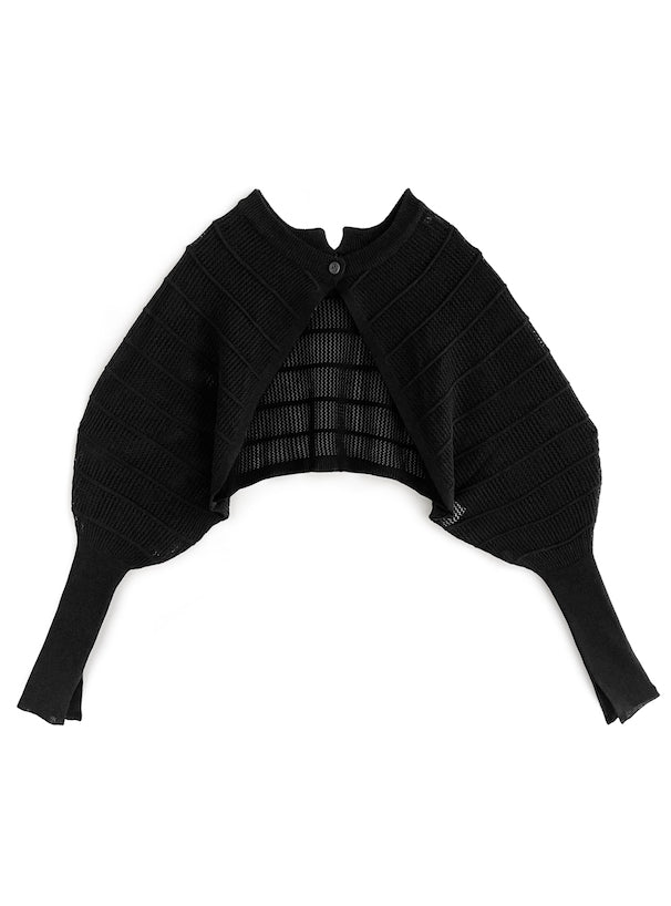 鏤空寬袖短上衣