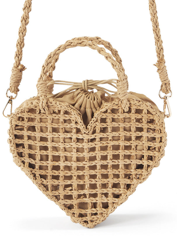 兩色入|心心竹編袋