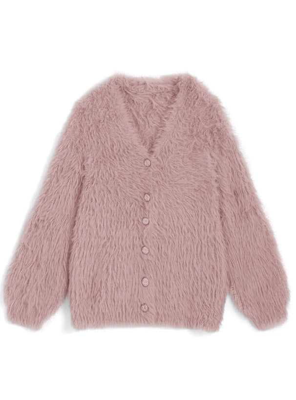 羽毛針織開襟衫