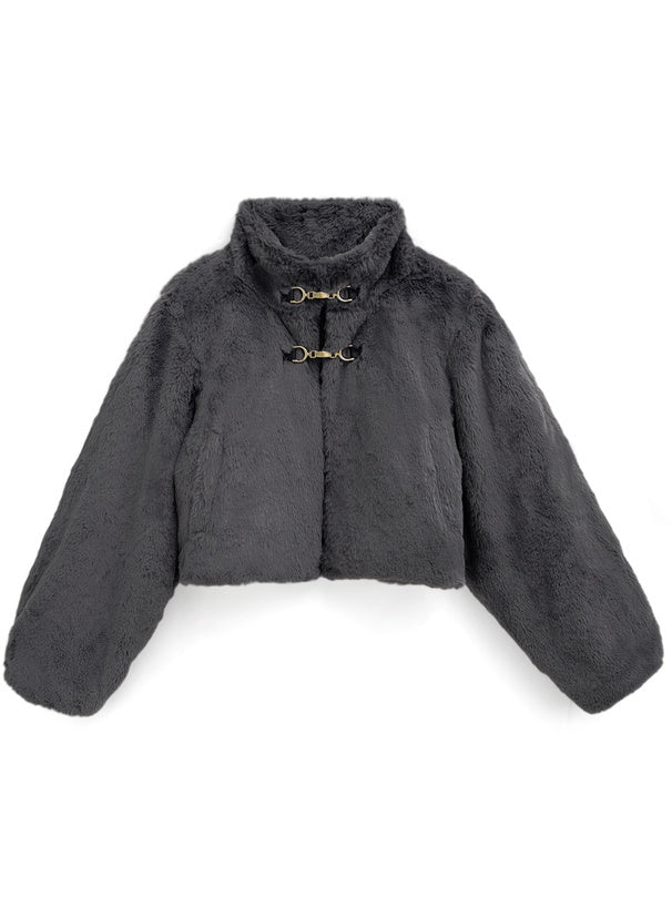 新中式毛毛短外套