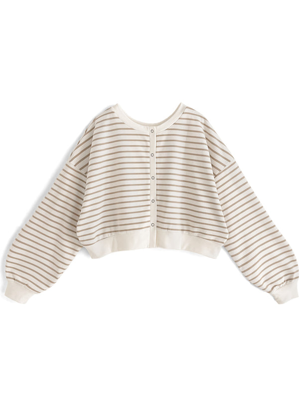 2way短款條紋上衣