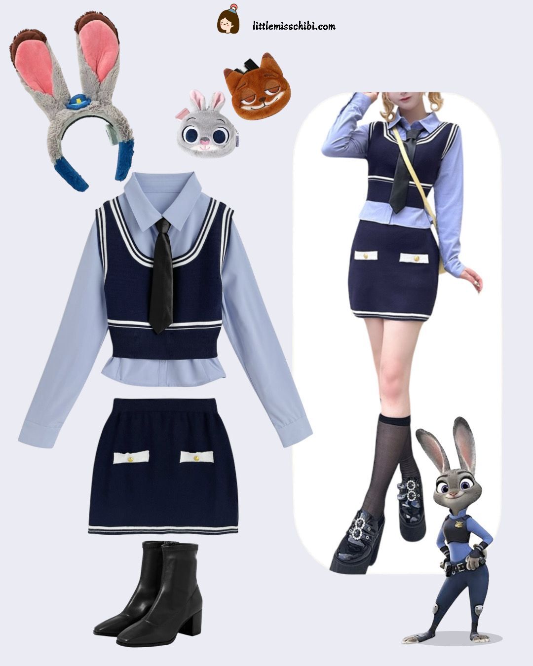 針織背心×緊身裙套裝