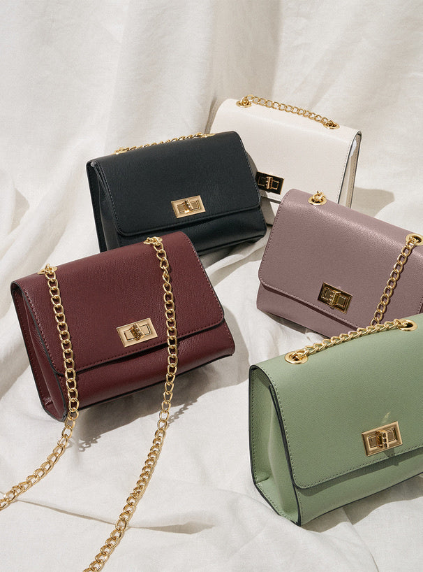 鏈條方形單肩包