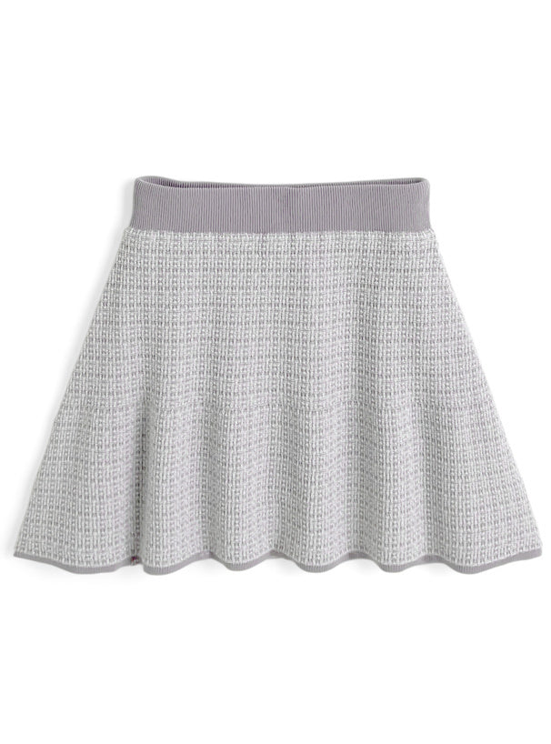 小襯衫喇叭短裙套裝