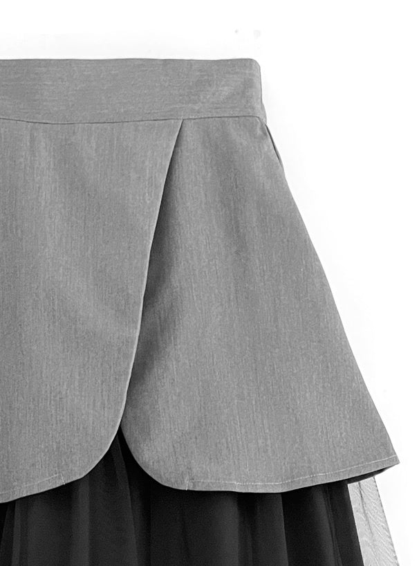 層次感假兩件長裙