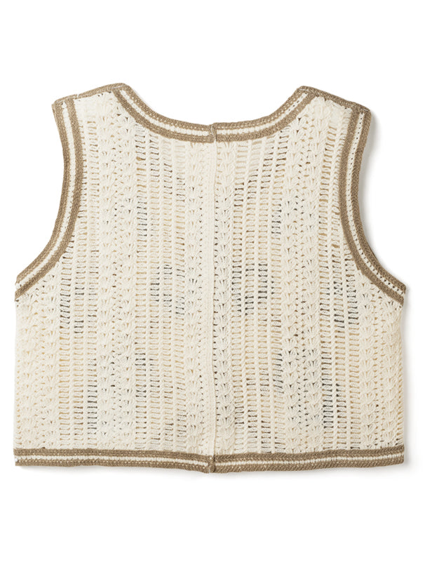 針織花花馬甲背心