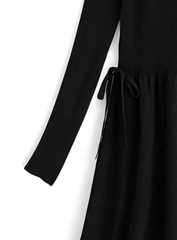 雙綁帶針織連身裙