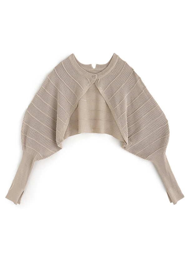 鏤空寬袖短上衣