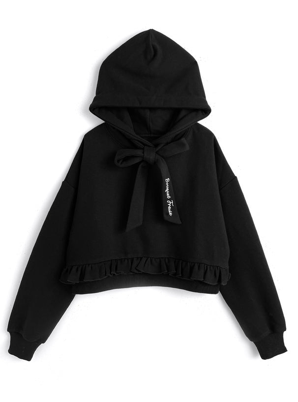 運動風荷葉邊短上衣