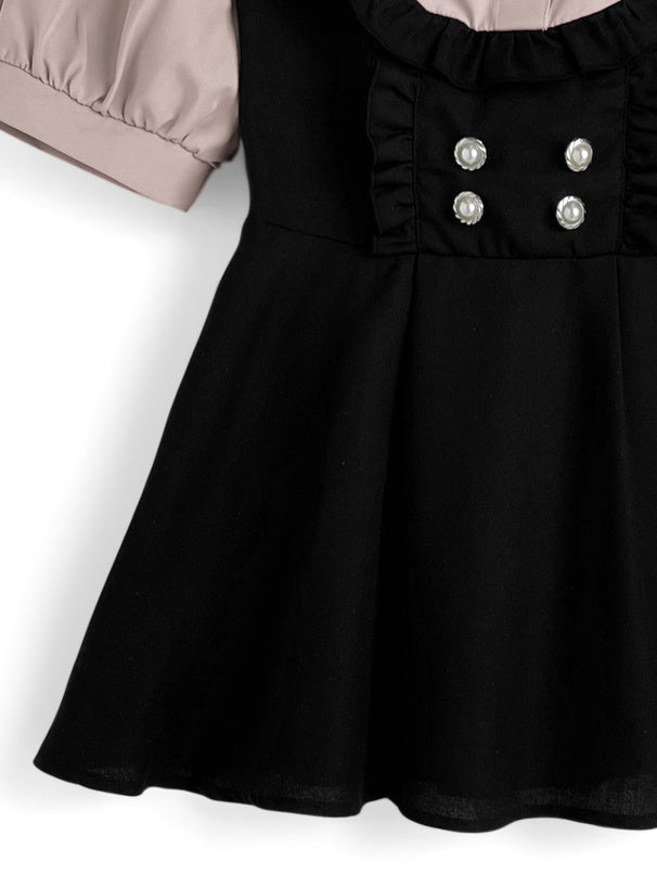 疊層襯衫 x 荷葉邊褲套裝