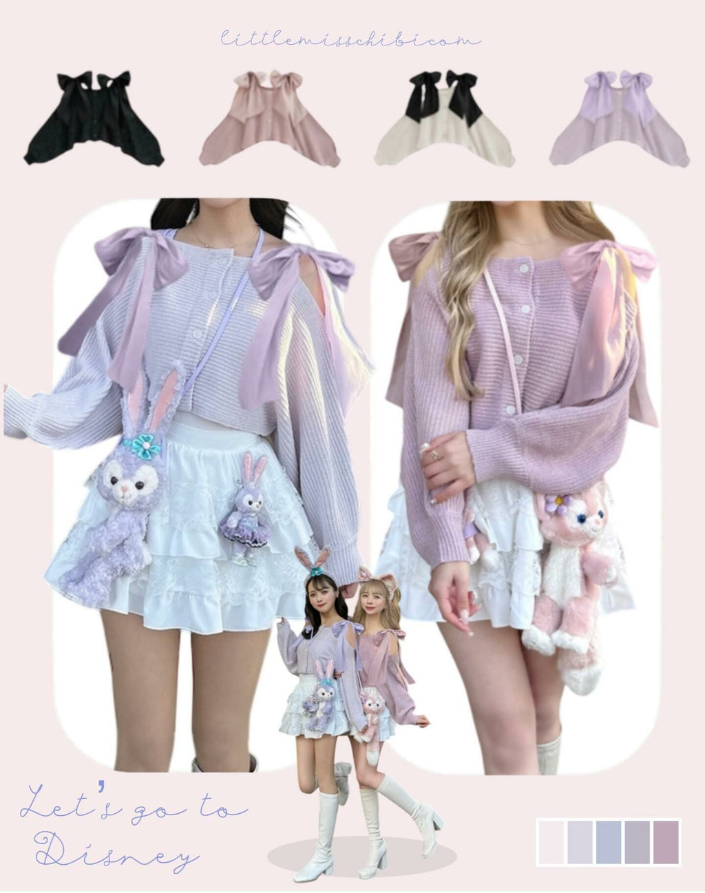 大蝴蝶結吊帶針織衫