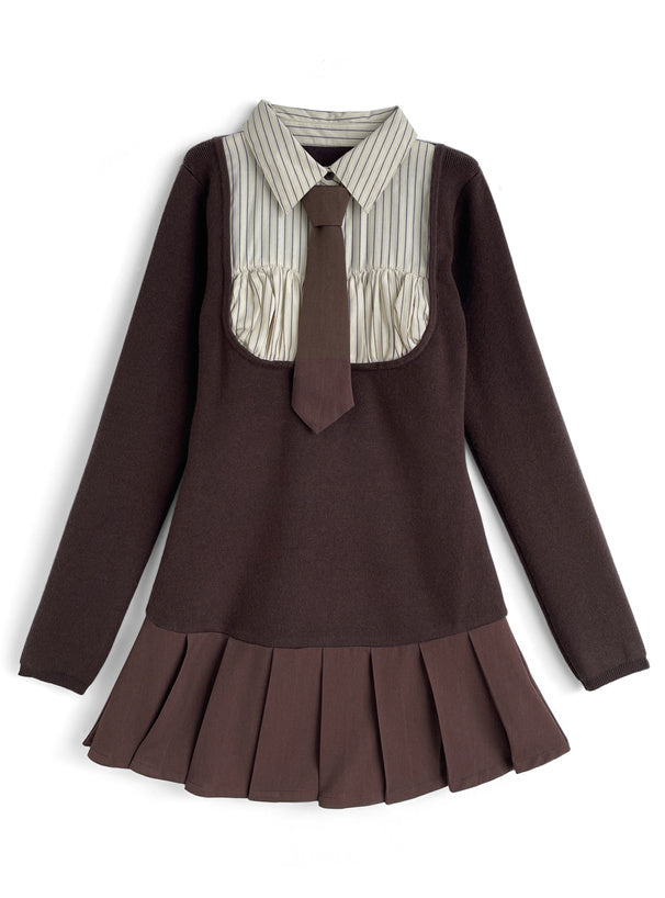 襯衫式學院連身裙