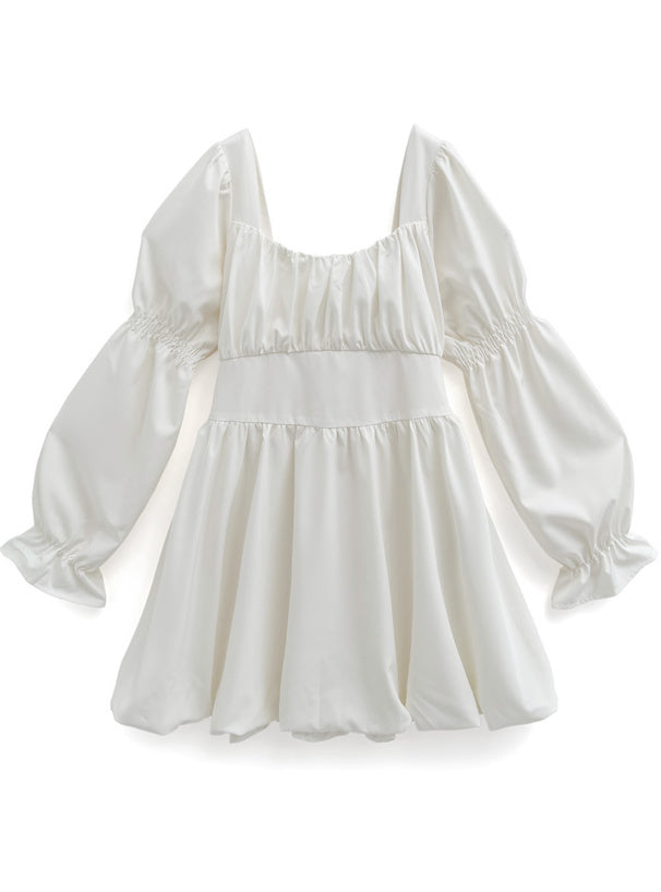 蝴蝶結腰帶氣球短裙