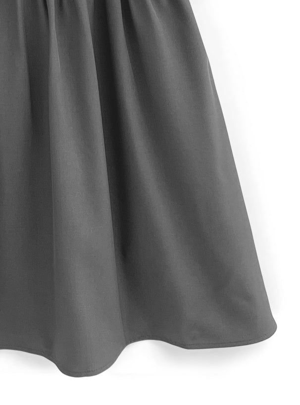 露肩緞帶喇叭裙