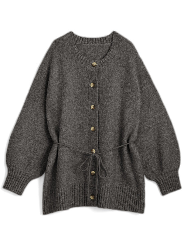 幼腰帶針織開衫