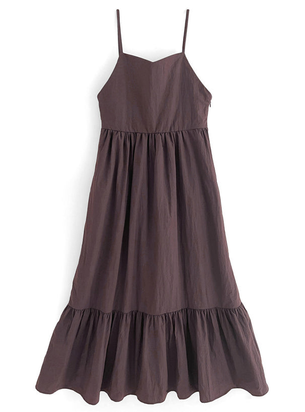 分層吊帶連身裙