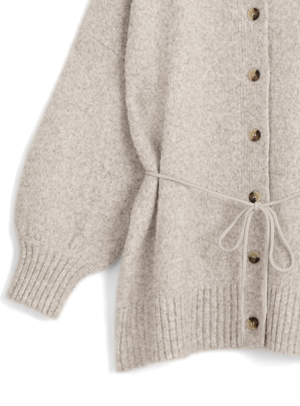 幼腰帶針織開衫