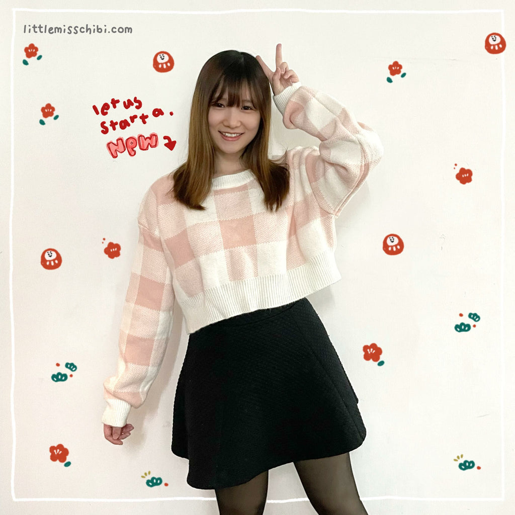 格紋短款上衣 [六色入]