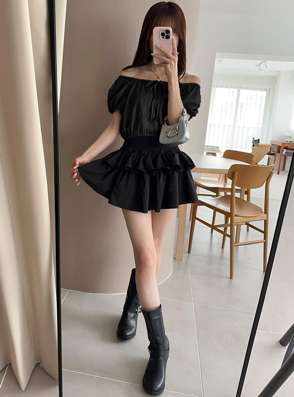 四色入｜2way繫帶透視上衣