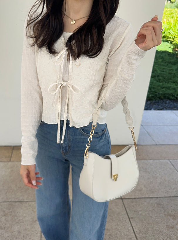 四色入｜蝴蝶結開衫x吊帶