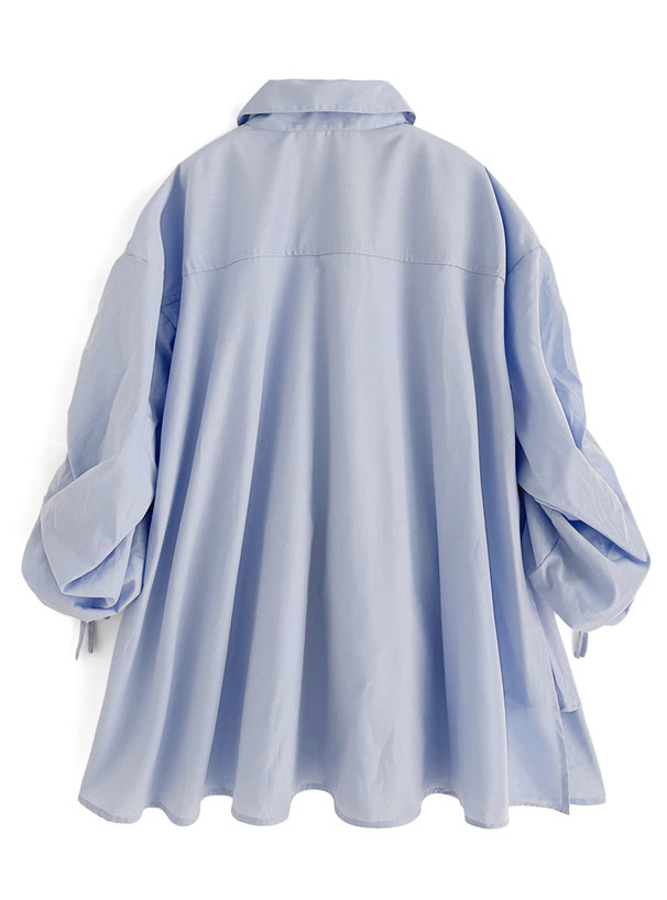 層接式迷你襯衫連衣裙