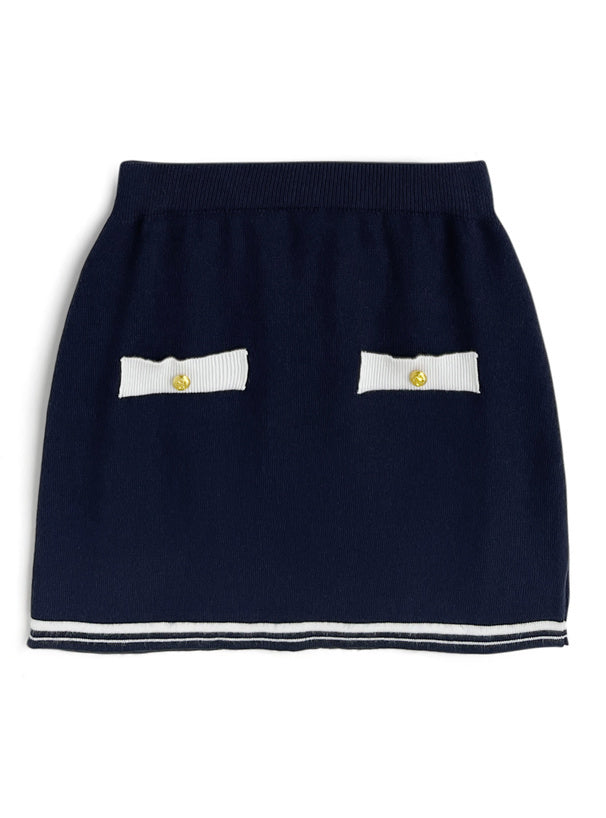 針織背心×緊身裙套裝