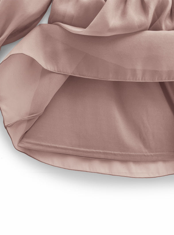 緞帶肩透視連身裙