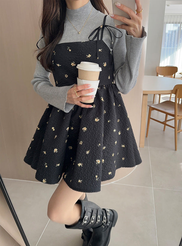 春日碎花小短裙