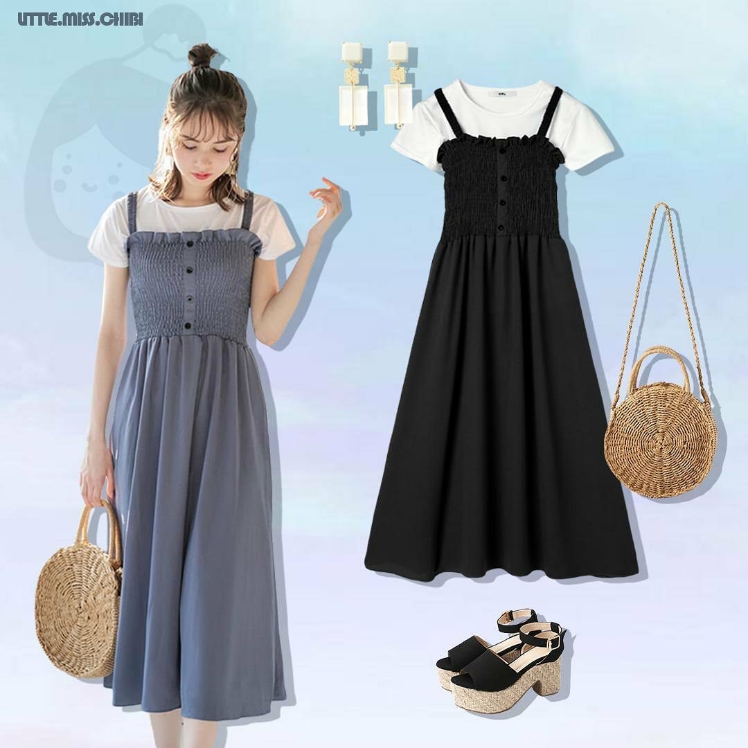 T恤x吊帶連身裙