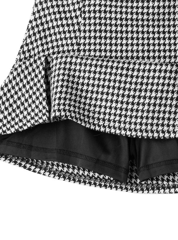 千鳥格紋喇叭半身裙