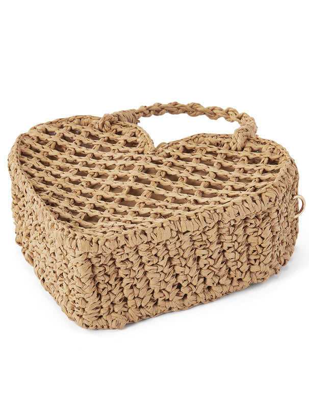 兩色入|心心竹編袋