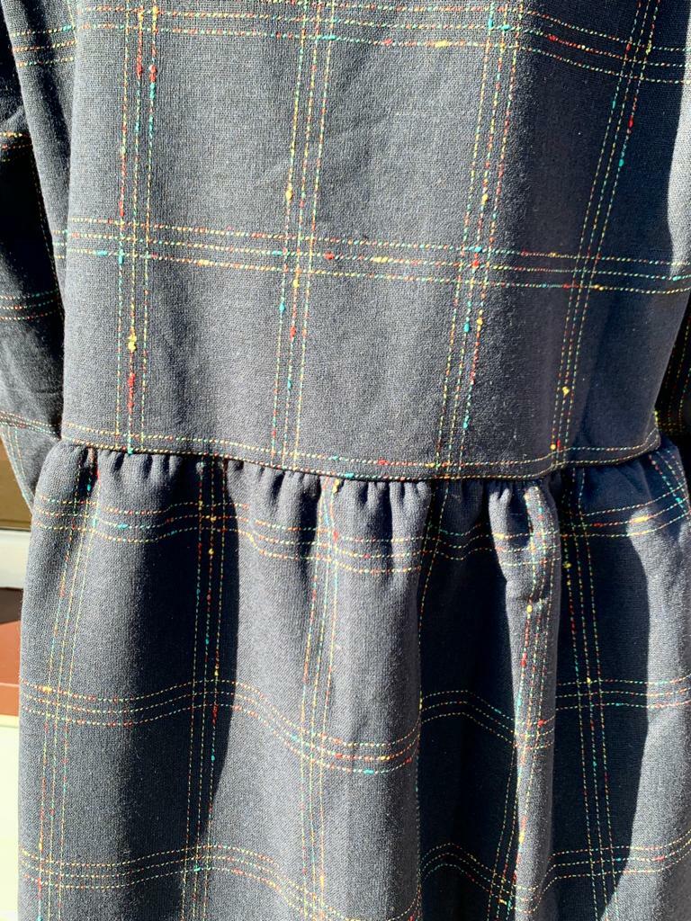 小企領格仔連身裙