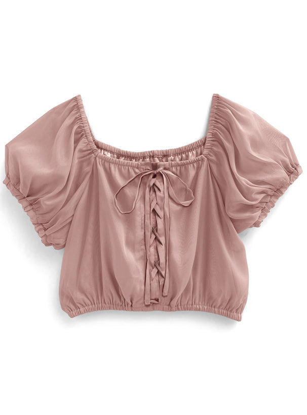 四色入｜2way繫帶透視上衣