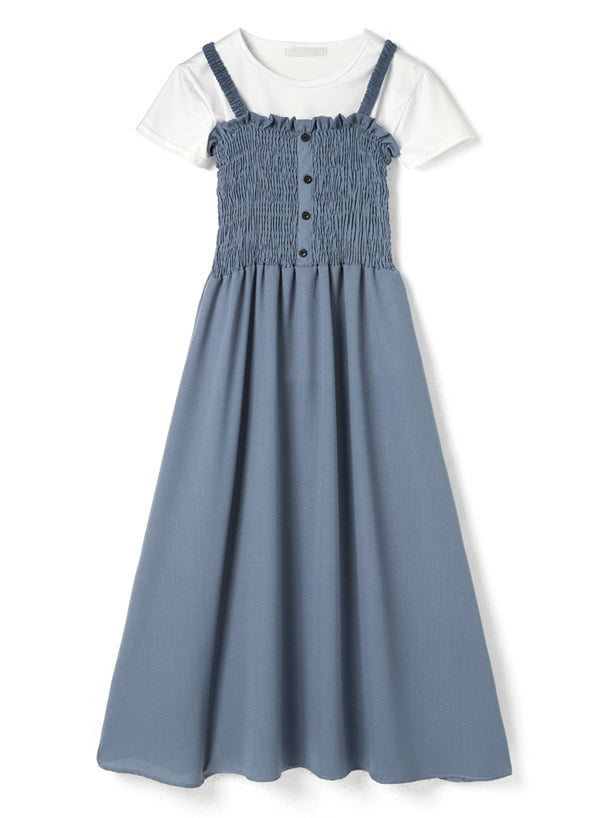 T恤x吊帶連身裙