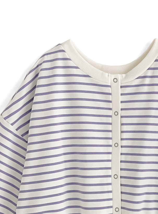 2way短款條紋上衣