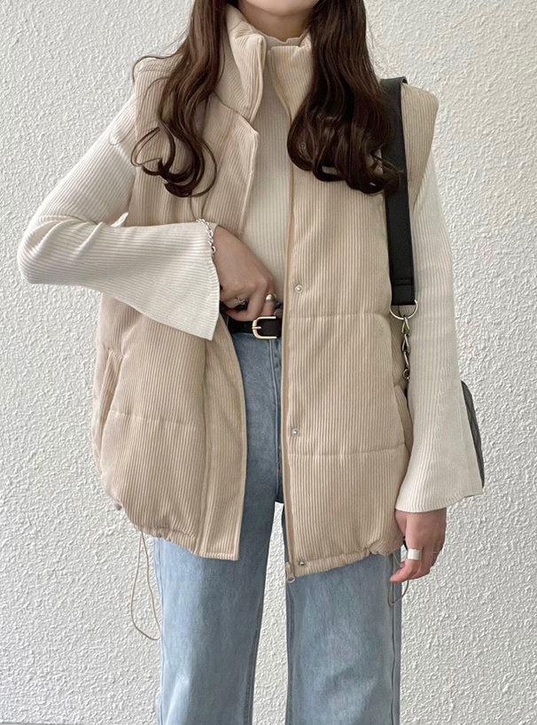 三色入｜燈芯絨棉背心