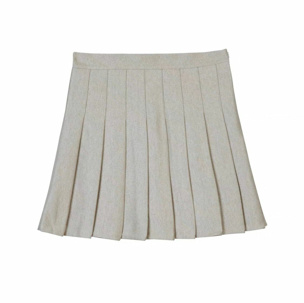 秋冬版高腰百摺裙