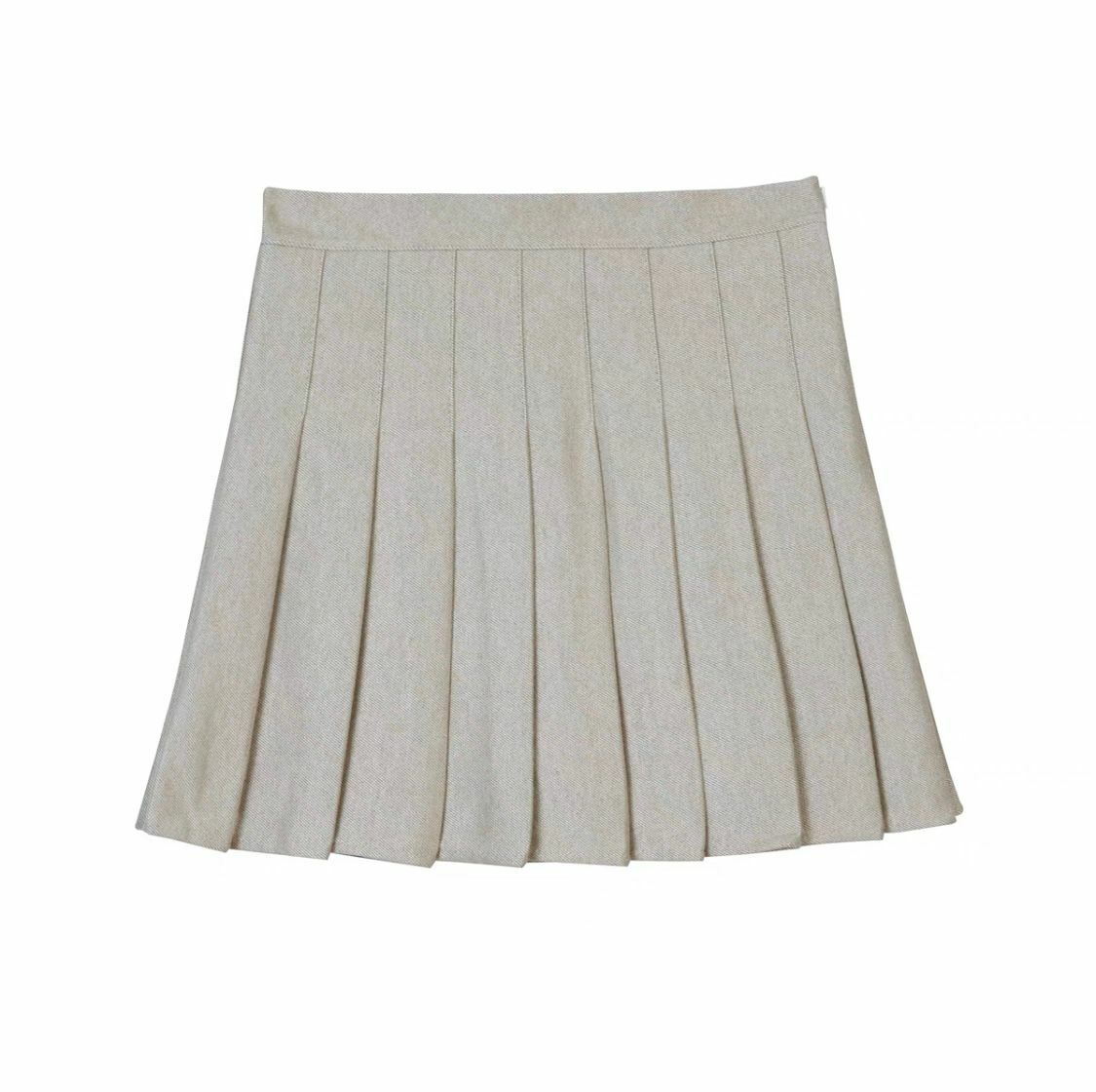 秋冬版高腰百摺裙