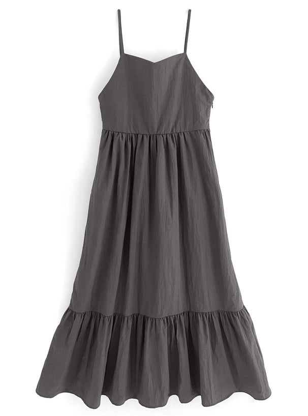 分層吊帶連身裙