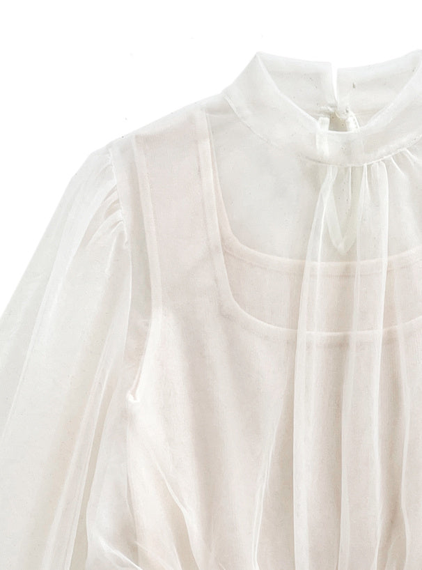 薄紗針織連身裙