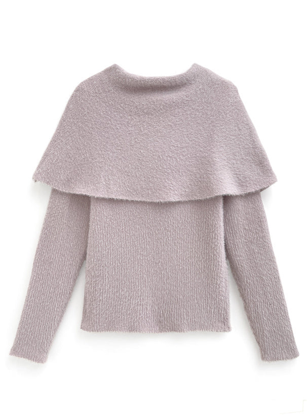 斗篷式蝴蝶針織衫