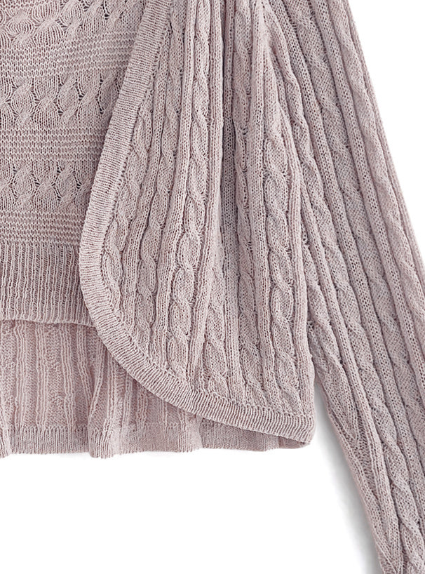 三色入｜吊帶背心 x 鏤空紋針織衫