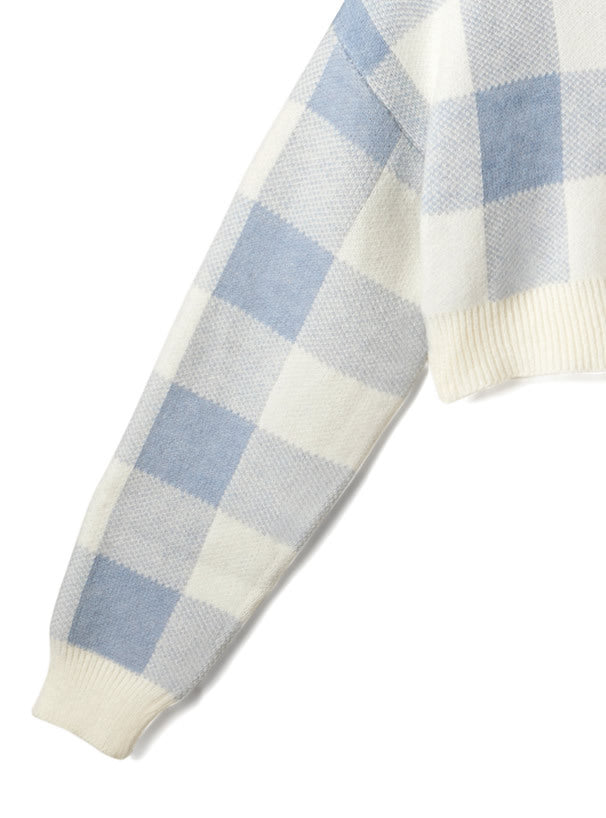 格紋短款上衣 [六色入]