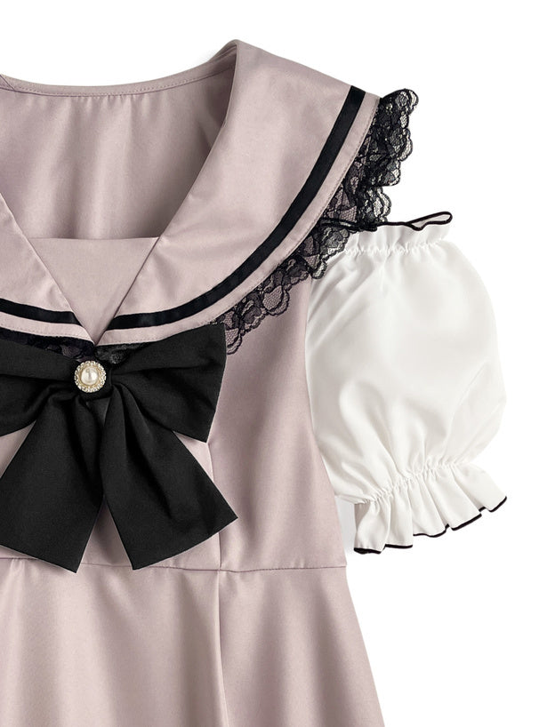 水手迷你裙x短褲套裝