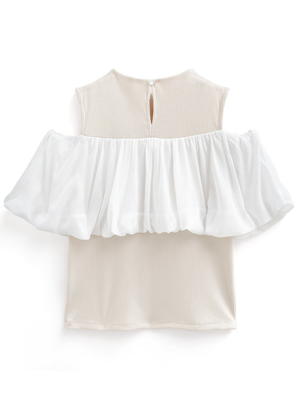 兩色入 | 露肩透明寬袖上衣