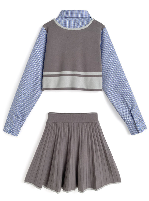 復古少女風套裝
