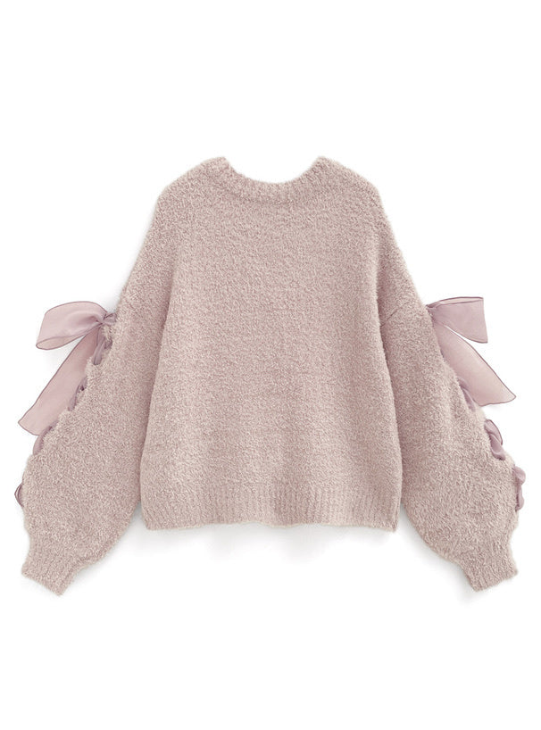 蝴蝶結羽毛開衫