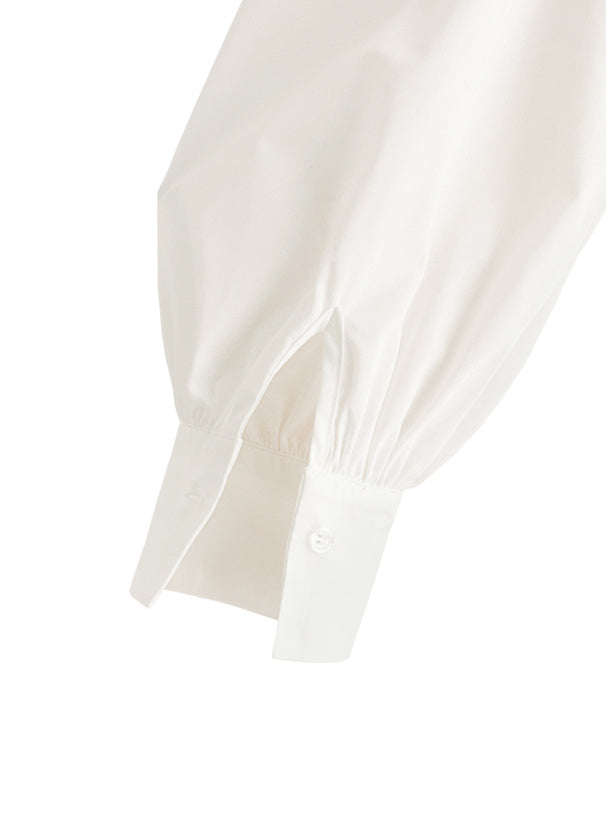 肩部蝴蝶結短襯衫