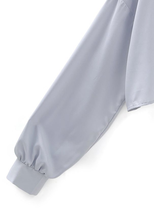 格子領帶短款上衣