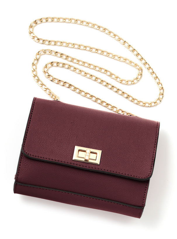 鏈條方形單肩包